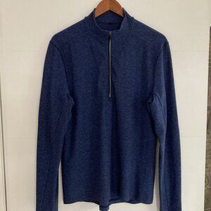 Lululemon men’s t-shirt size M, in dark blue, athletic shirt half zip